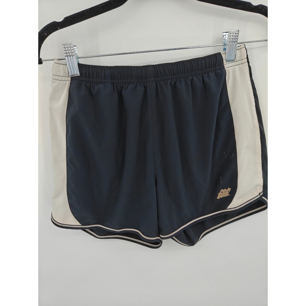 EMS Eastern Mountain Sports Womens Small Black Cream Mesh Running Shorts Active